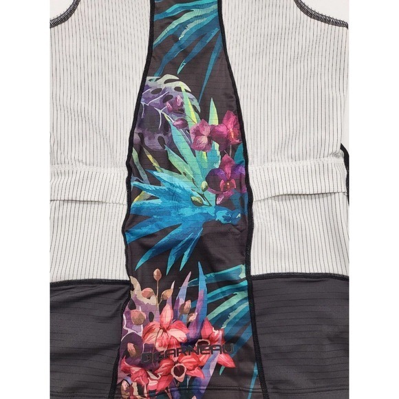 Louis Garneau Women's Pro Carbon Sleeveless‎ Triathlon Top Large Black/ Tropical - Picture 4 of 8